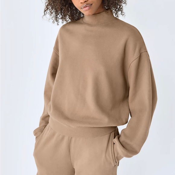 TNA Cozy Fleece Mockneck Sweatshirt - Picture 4 of 4